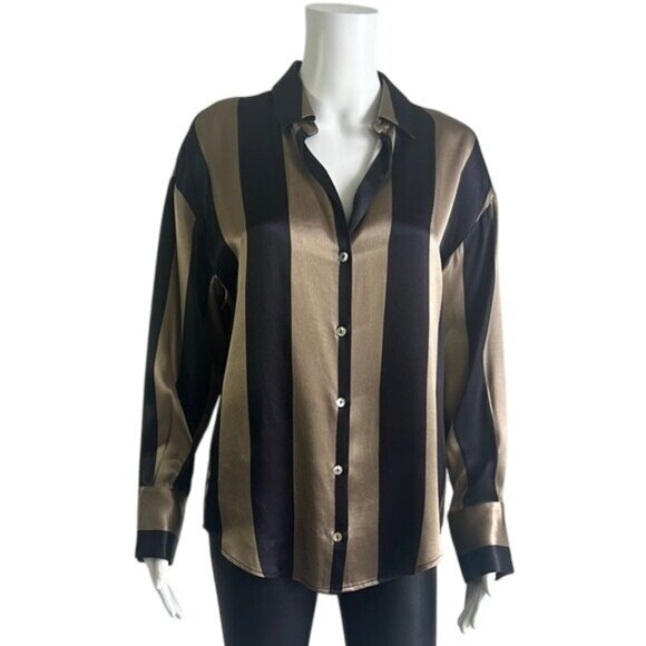 WB WithBlack Long Sleeve Striped Shirt - S - Picture 1 of 7